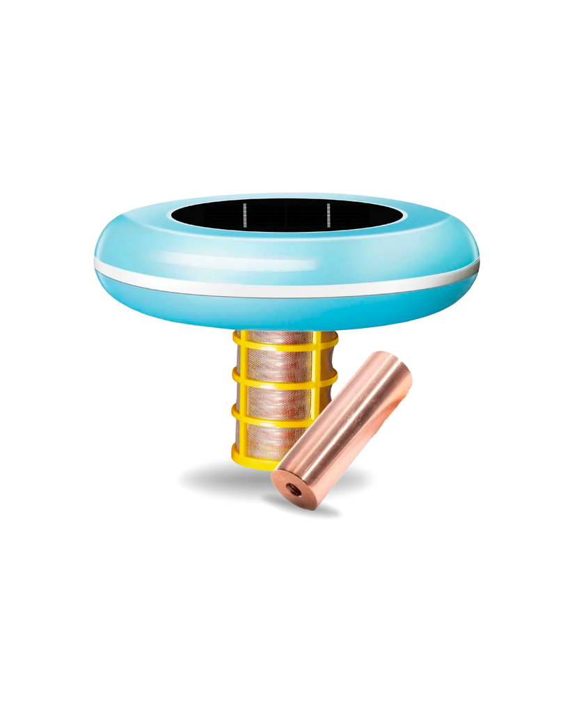 IONIZADOR SOLAR PARA PISCINAS CON ELECTRODO DE COBRE DE REPUESTO
